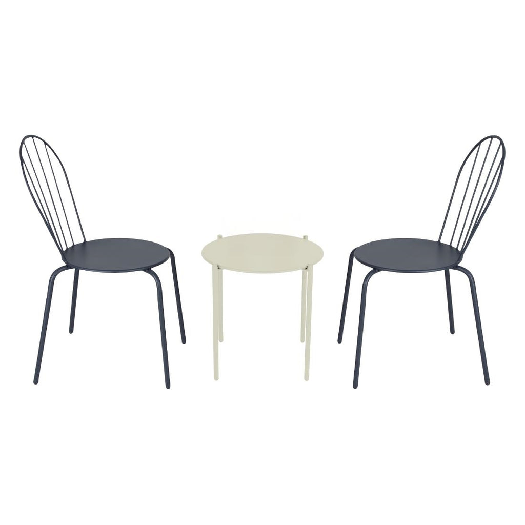 Bolero Perth Round Low Coffee Table Light Grey - 450mm