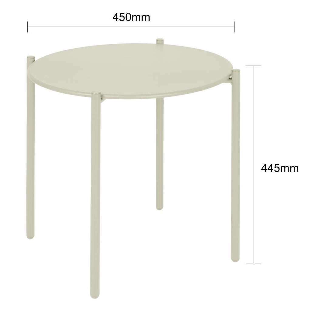 Bolero Perth Round Low Coffee Table Light Grey - 450mm