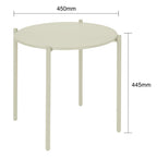 Bolero Perth Round Low Coffee Table Light Grey - 450mm