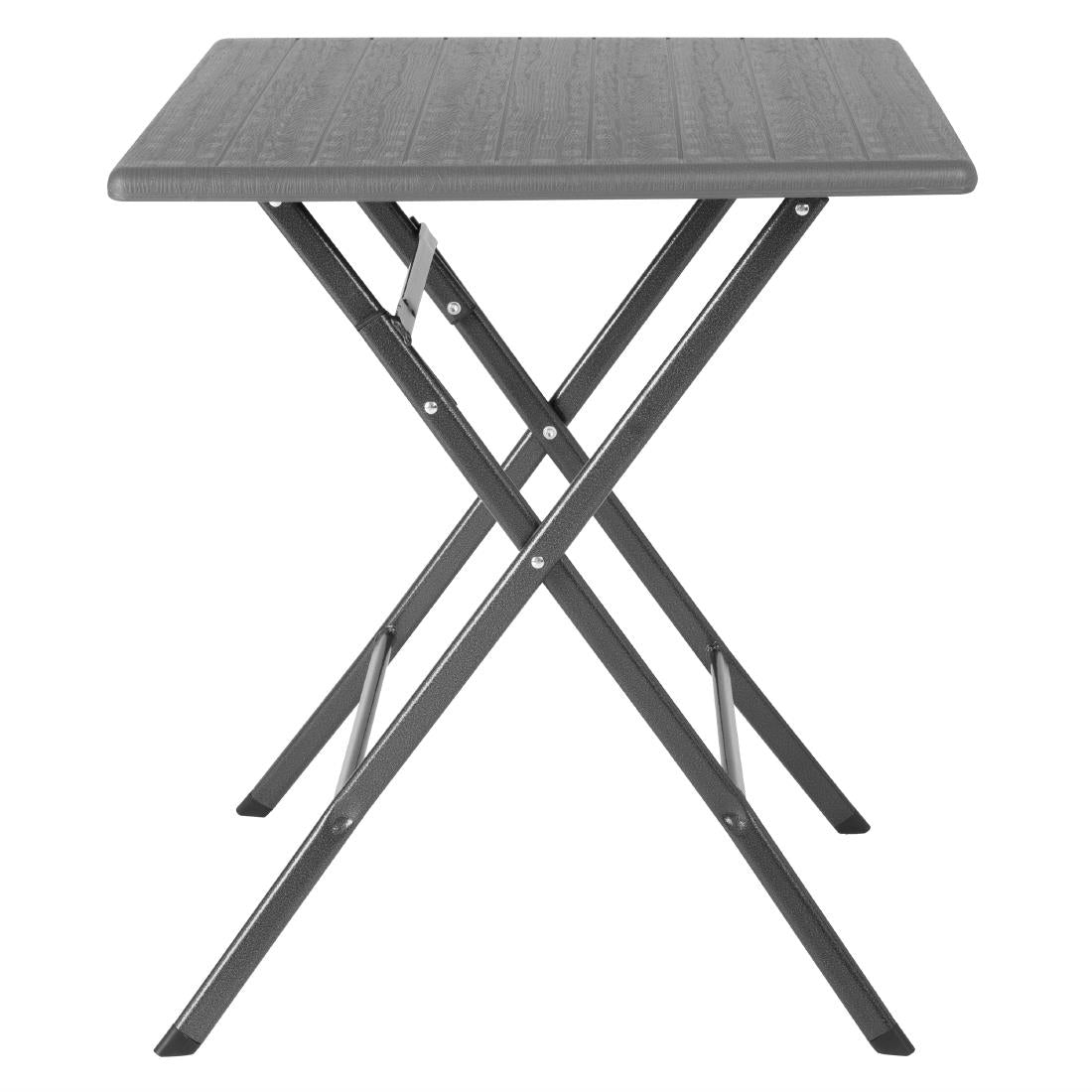 Bolero Square Folding HDPE Table Wood Effect - 620mm