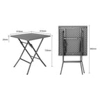 Bolero Square Folding HDPE Table Wood Effect - 620mm