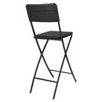 Bolero Folding PE Bar Chair Black Wood Design (Set 2)