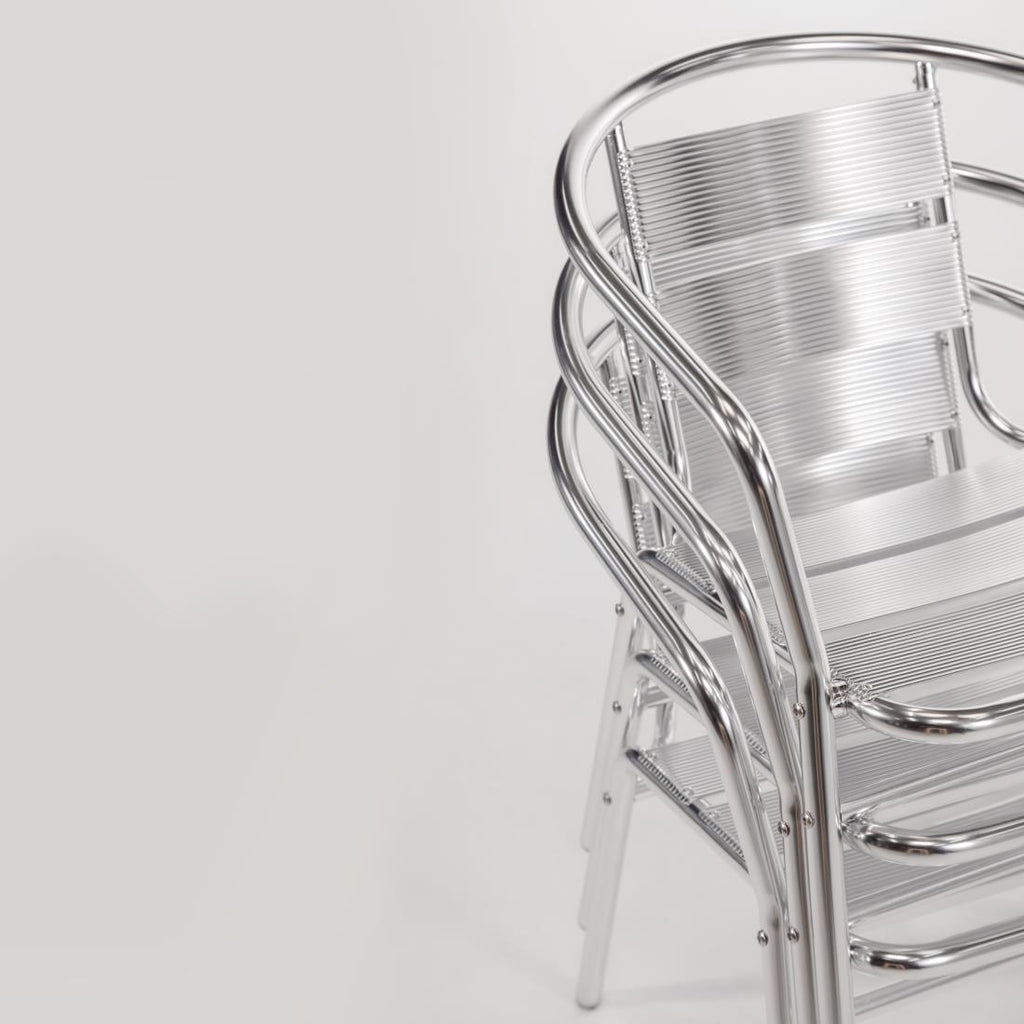 Bolero Armchair Alu. - 53Wx58Dx73.5Hcm (Pack 4)