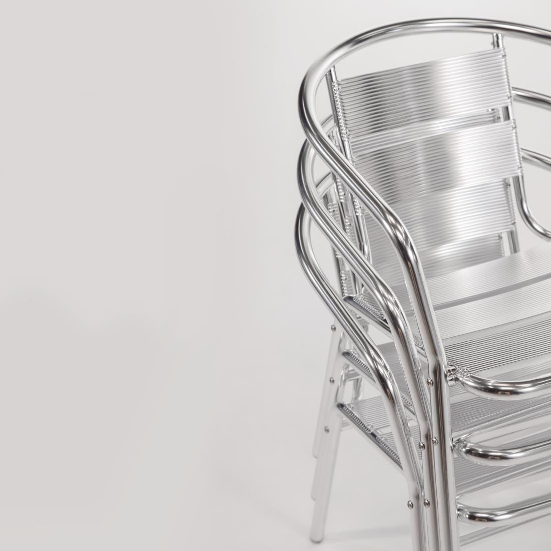 Bolero Armchair Alu. - 53Wx58Dx73.5Hcm (Pack 4)