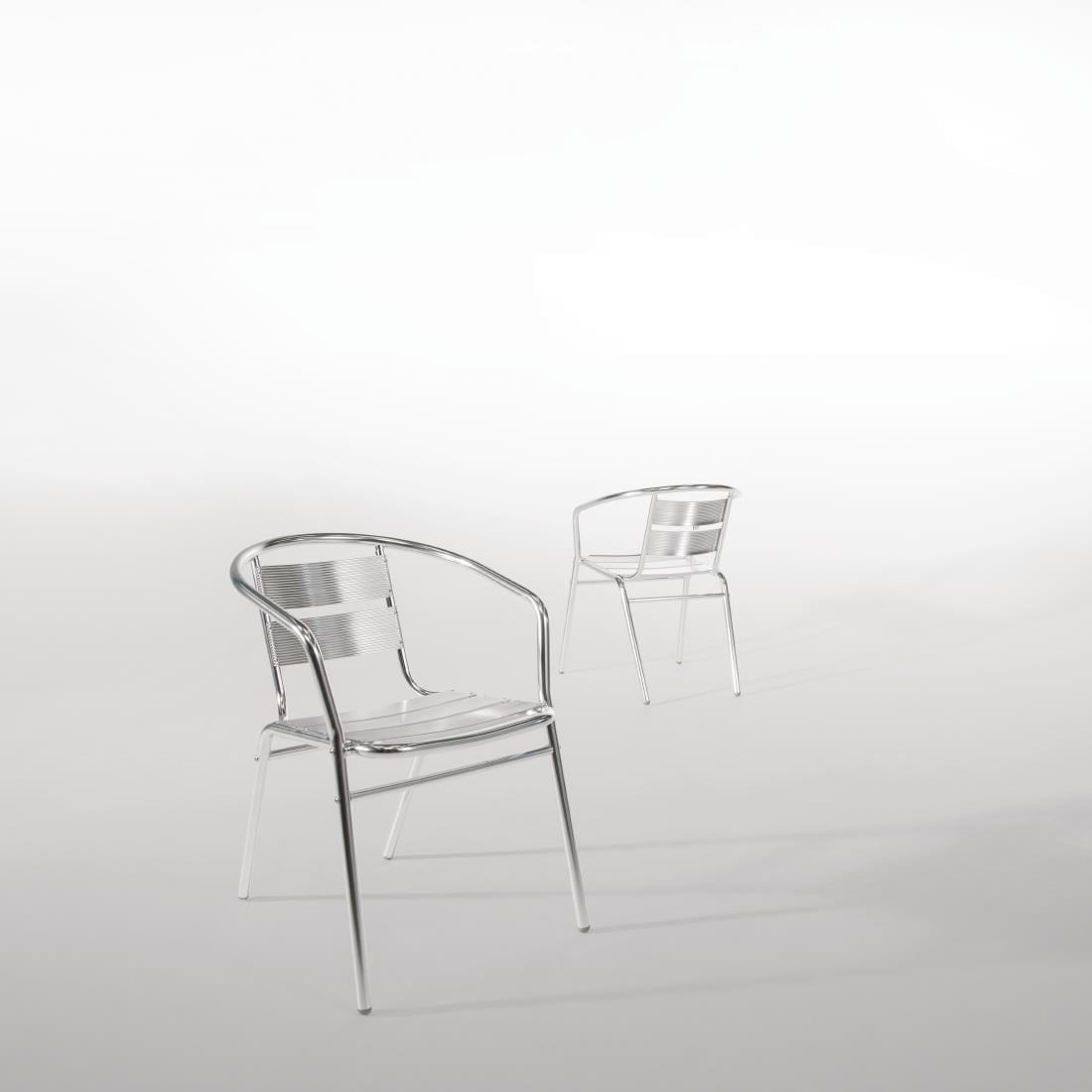Bolero Armchair Alu. - 53Wx58Dx73.5Hcm (Pack 4)