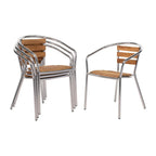 Bolero Armchair Alu. & Ash - 55.5Wx53Dx73Hcm (Pack 4)