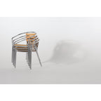 Bolero Armchair Alu. & Ash - 55.5Wx53Dx73Hcm (Pack 4)