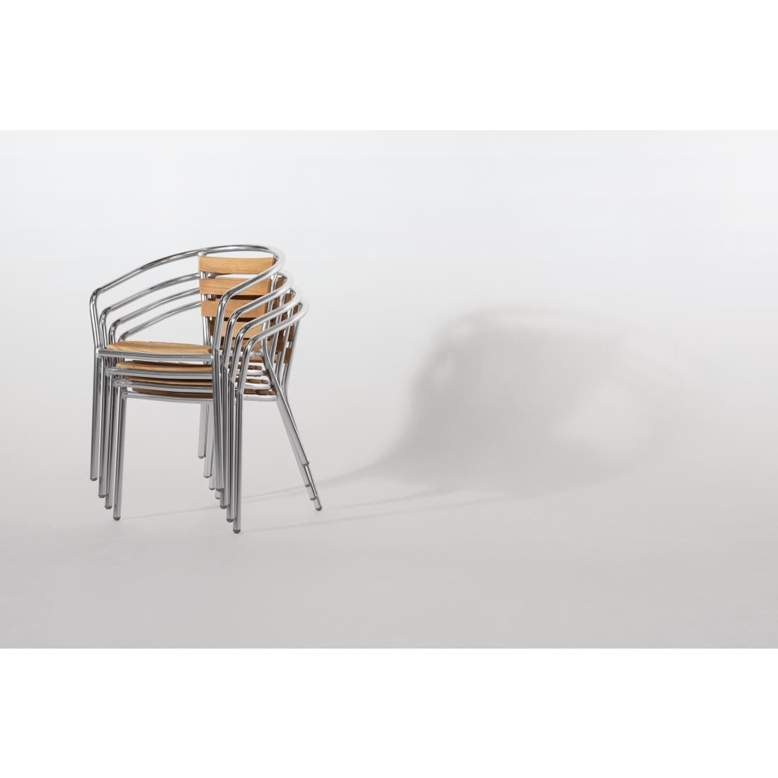 Bolero Armchair Alu. & Ash - 55.5Wx53Dx73Hcm (Pack 4)