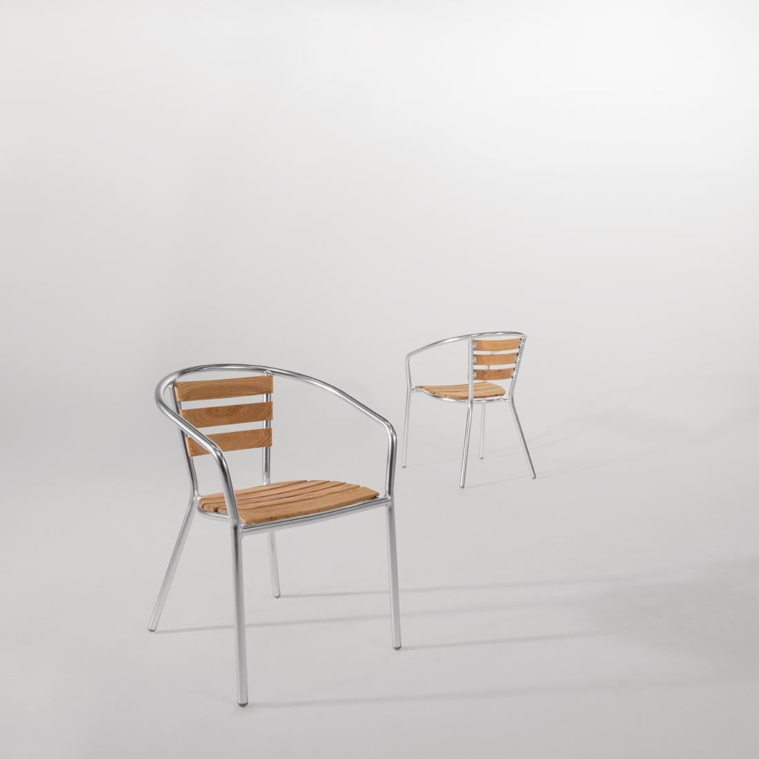 Bolero Armchair Alu. & Ash - 55.5Wx53Dx73Hcm (Pack 4)