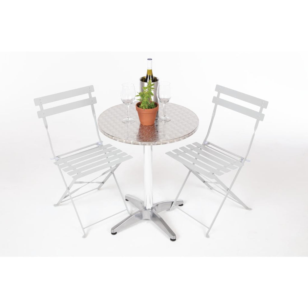Bolero Round Table with Curved Edge Heavy Duty Base Dia - 60x72cm