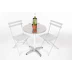 Bolero Round Table with Curved Edge Heavy Duty Base Dia - 60x72cm