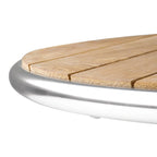 Bolero Round Pedestal Bistro Table Ash & Alu. Top - 800mm