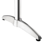 Bolero Rectangular Pedestal Table St/St Top & Alu. Rim - 1200x600mm