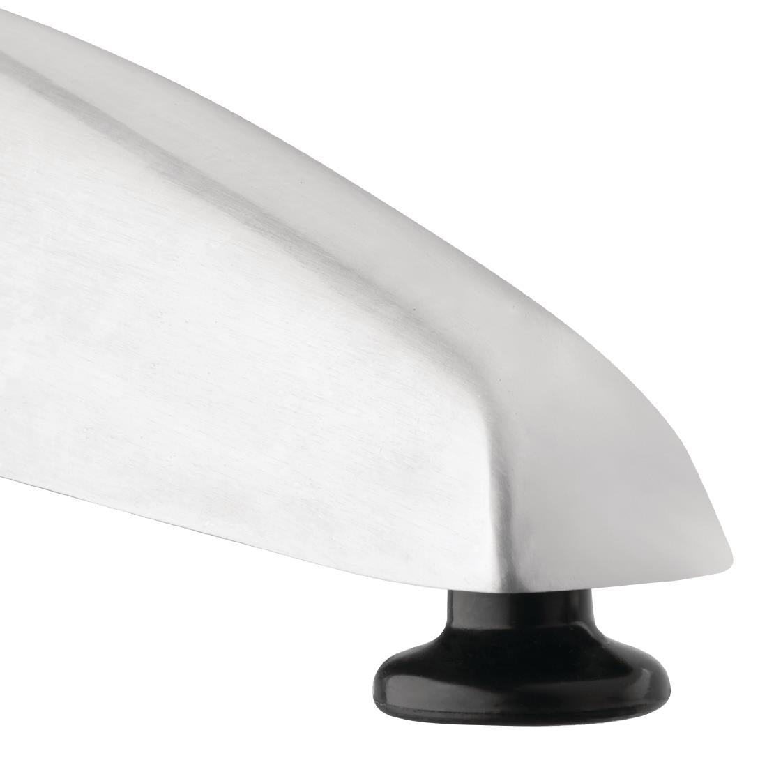 Bolero Rectangular Pedestal Table St/St Top & Alu. Rim - 1200x600mm