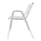 Bolero Stacking Aluminium Chair with Arched Arms (Pack 4)