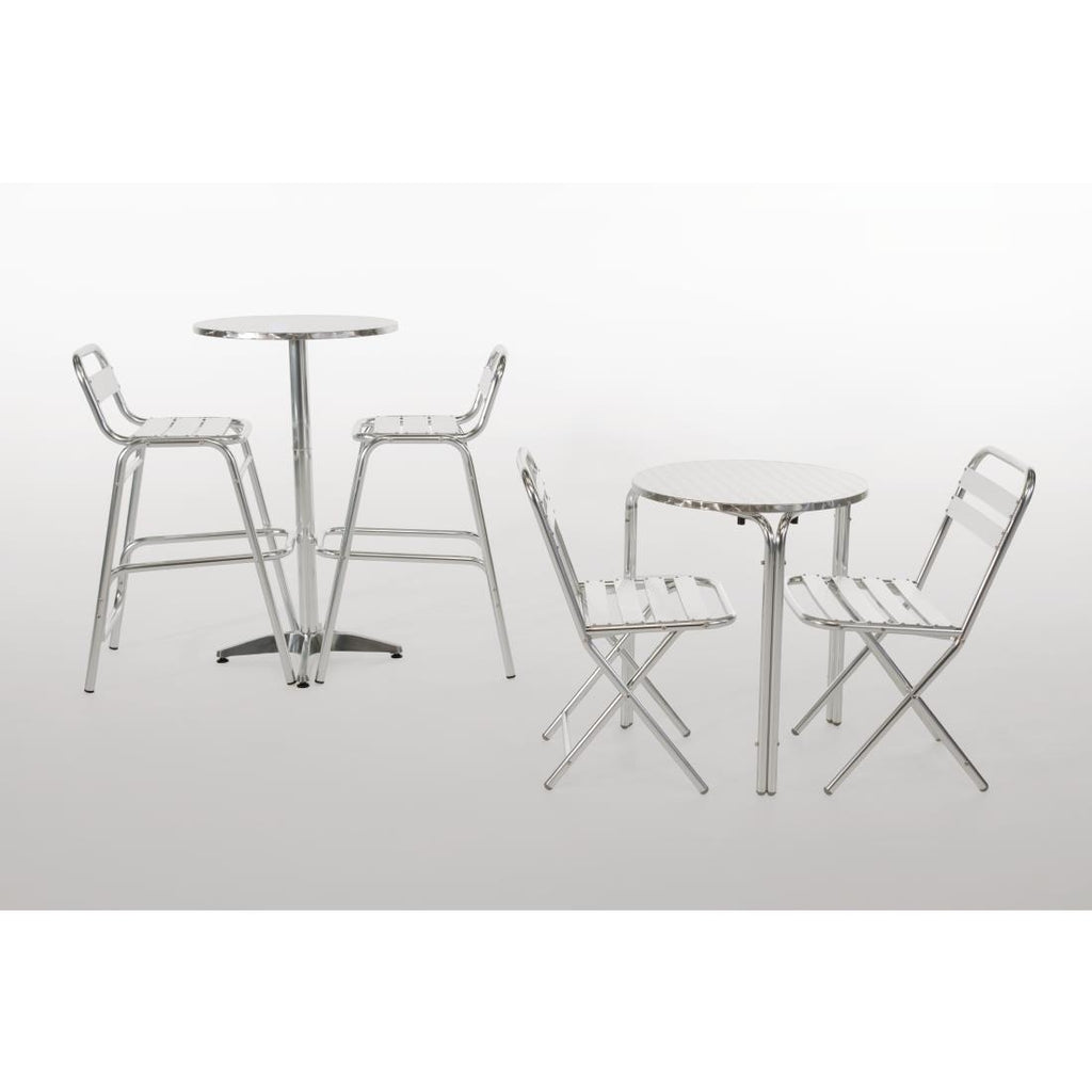 Bolero Poseur Table St/St - 60cm dia