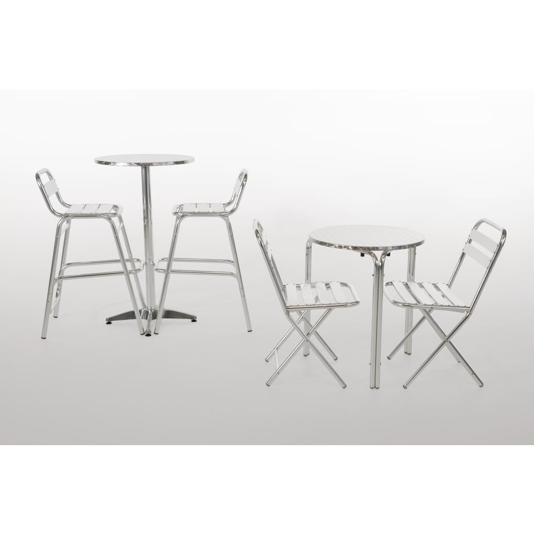 Bolero Poseur Table St/St - 60cm dia