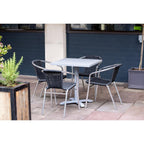 Bolero Light Grey Aluminium Table Top Square - 700mm