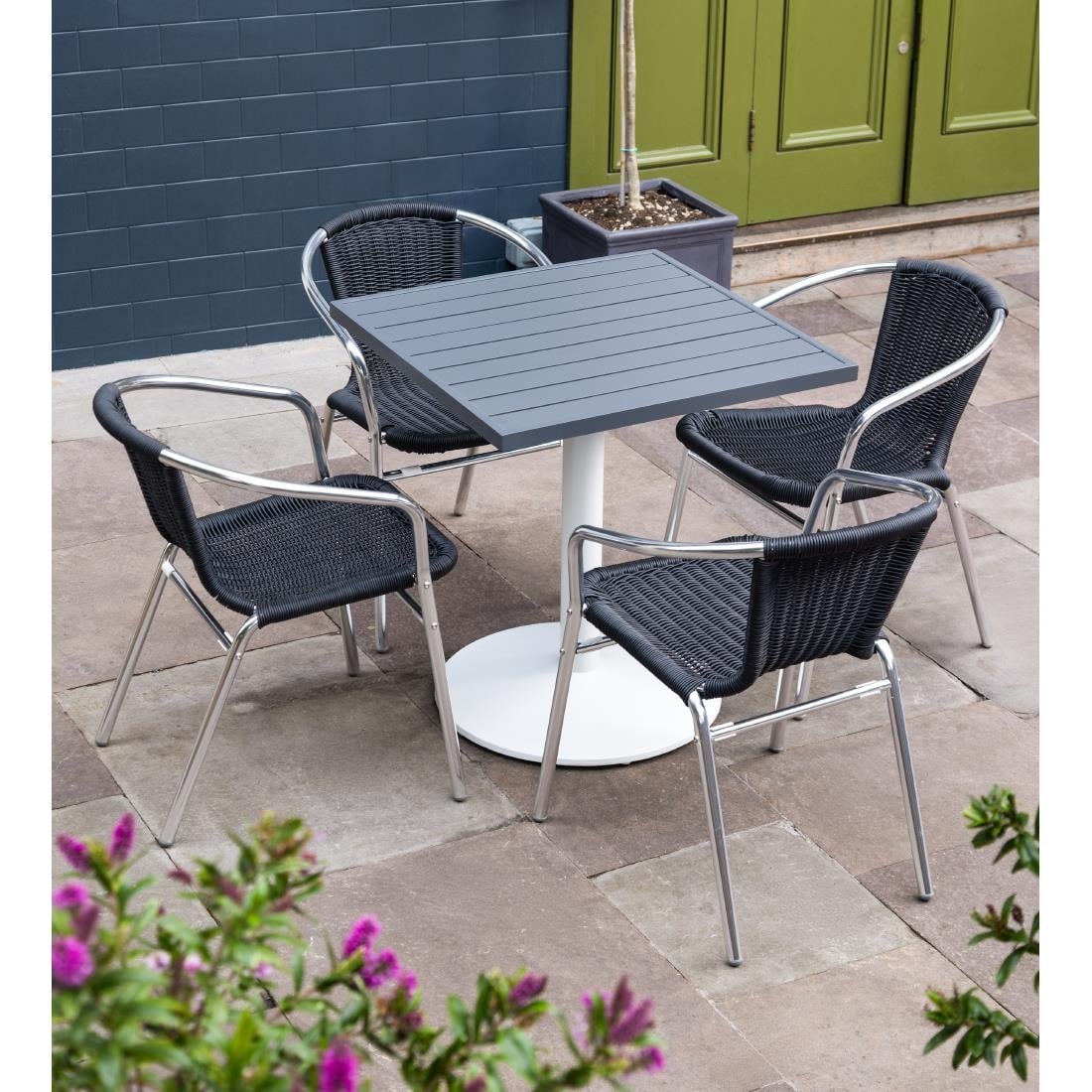 Bolero Outdoor/Indoor Cast Iron Round Table Base - White